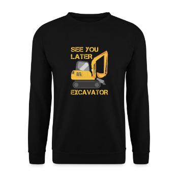 Jusqu’à plus tard excavatrice-tout-petit-garçon-enfant-tenue - Sweat-shirt Unisexe - noir - Devant - Alina (178cm) & Michal (187cm)