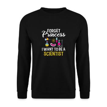 Oubliez princesse je veux un - Sweat-shirt Unisexe - noir - Devant - Alina (178cm) & Michal (187cm)