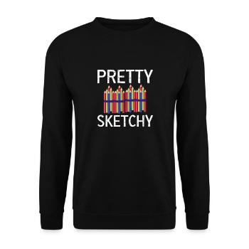 Pretty Incomplete Art Color Artist Colored - Unisex Sweatshirt - black - Front - Alina (178cm) & Michal (187cm)