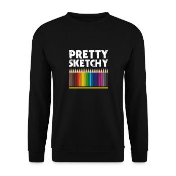 Pretty Incomplete Art Color Artist Colored - Unisex Sweatshirt - black - Front - Alina (178cm) & Michal (187cm)
