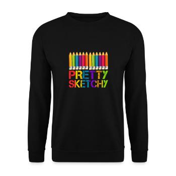 Pretty Incomplete Art Color Artist Colored - Unisex Sweatshirt - black - Front - Alina (178cm) & Michal (187cm)