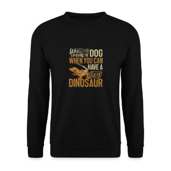 Lézard Gecko couronné Herpétologiste des reptiles - Sweat-shirt Unisexe - noir - Devant - Alina (178cm) & Michal (187cm)