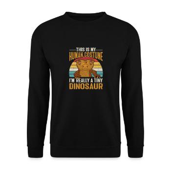 Kronengecko Eidechse Reptil Herpetologe - Unisex Pullover - Schwarz - Vorne - Alina (178cm) & Michal (187cm)