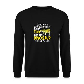 Leopard Gecko Lizard Reptiles Herpetologist - Unisex Sweatshirt - black - Front - Alina (178cm) & Michal (187cm)