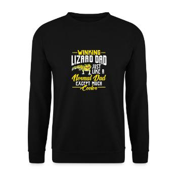 Leopard Gecko Lizard Reptiles Herpetologist - Unisex Sweatshirt - black - Front - Alina (178cm) & Michal (187cm)
