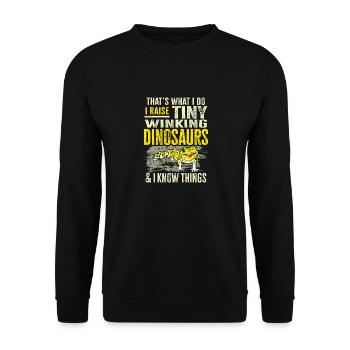 Leopard Gecko Lizard Reptiles Herpetologist - Unisex Sweatshirt - black - Front - Alina (178cm) & Michal (187cm)