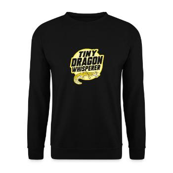 Leopard Gecko Lizard Reptiles Herpetologist - Unisex Sweatshirt - black - Front - Alina (178cm) & Michal (187cm)