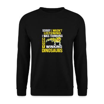Leopard Gecko Lizard Reptiles Herpetologist - Unisex Sweatshirt - black - Front - Alina (178cm) & Michal (187cm)