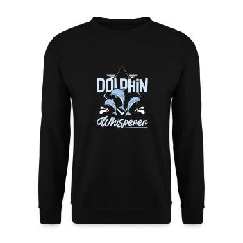 Dolphin whisperer - Unisex Pullover - Schwarz - Vorne - Alina (178cm) & Michal (187cm)