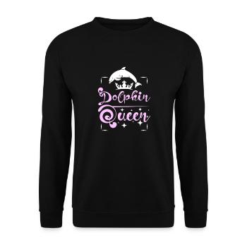 Reine des dauphins - Sweat-shirt Unisexe - noir - Devant - Alina (178cm) & Michal (187cm)