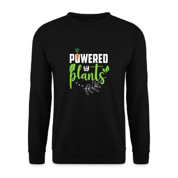 I will be with vegetable farms, vegetarian vegan - Unisex Sweatshirt - black - Front - Alina (178cm) & Michal (187cm)