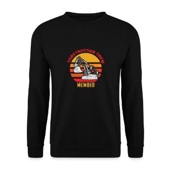 Bauarbeiter Bagger construction crew - Unisex Pullover - Schwarz - Vorne - Alina (178cm) & Michal (187cm)
