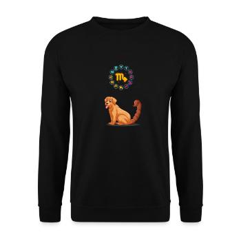 Drôle d’amoureux des chiens Horoscope Scorpion Zodiaque Amoureux des animaux de compagnie - Sweat-shirt Unisexe - noir - Devant - Alina (178cm) & Michal (187cm)