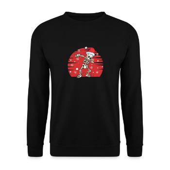 Dabbing Squelette Père Noël Noël - Sweat-shirt Unisexe - noir - Devant - Alina (178cm) & Michal (187cm)