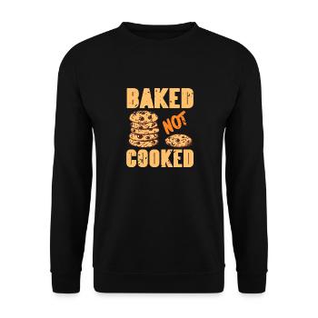 Baked Not Cooked Retro Funny Baking Baker T-Shirt - Sweat-shirt Unisexe - noir - Devant - Alina (178cm) & Michal (187cm)