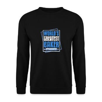 World's Greatest BAKER Cool Retro Vintage Baker - Unisex Pullover - Schwarz - Vorne - Alina (178cm) & Michal (187cm)