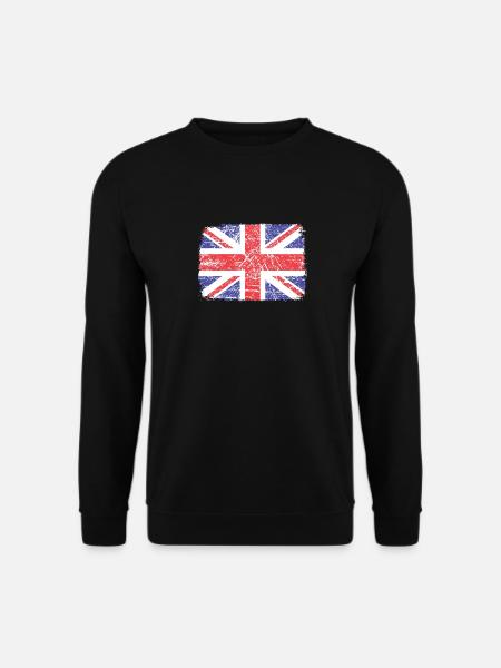 Großbritannien, britische Flagge, Flagge des Vereinigten Königreichs, - Unisex Pullover - Schwarz
