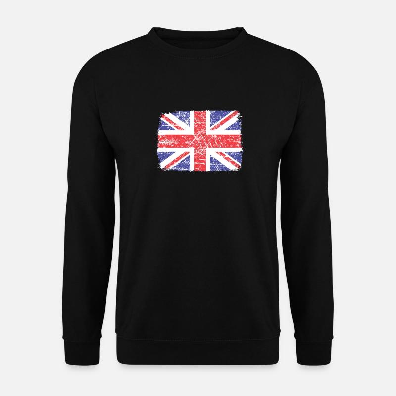 Großbritannien, britische Flagge, Flagge des Vereinigten Königreichs, - Unisex Pullover - Schwarz