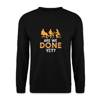 Avons-nous déjà terminé? Vintage Drôle De Bureau Ennuyeux - Sweat-shirt Unisexe - noir - Devant - Alina (178cm) & Michal (187cm)