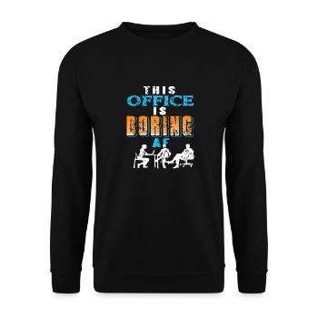 Ce bureau est ennuyeux AF Vintage Funny T-Shirt - Sweat-shirt Unisexe - noir - Devant - Alina (178cm) & Michal (187cm)