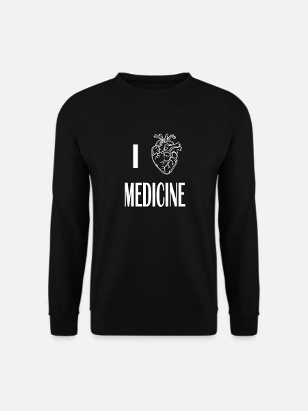Ich Liebe Medizin Herz Anatomie Arzt Medizin - Unisex Pullover - Schwarz