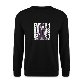 #Every1KnowsSome1 häuslicher Gewalt - Unisex Pullover - Schwarz - Vorne - Alina (178cm) & Michal (187cm)