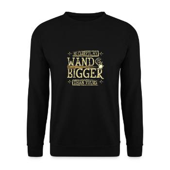Attention ma baguette est plus grosse que la tienne - Sweat-shirt Unisexe - noir - Devant - Alina (178cm) & Michal (187cm)