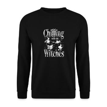 Chilling with my witches - Unisex Sweatshirt - black - Front - Alina (178cm) & Michal (187cm)