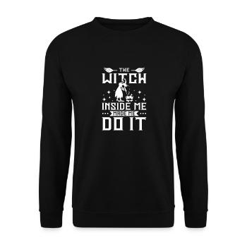 La sorcière en moi m’a fait le faire - Sweat-shirt Unisexe - noir - Devant - Alina (178cm) & Michal (187cm)