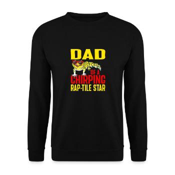 Leopardgecko Eidechse Reptilien Herpetologe - Unisex Pullover - Schwarz - Vorne - Alina (178cm) & Michal (187cm)