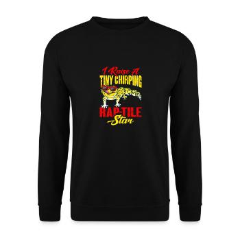 Leopard Gecko Lizard Reptiles Herpetologist - Unisex Sweatshirt - black - Front - Alina (178cm) & Michal (187cm)