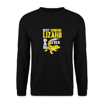 Leopard Gecko Lizard Reptiles Herpetologist - Unisex Sweatshirt - black - Front - Alina (178cm) & Michal (187cm)