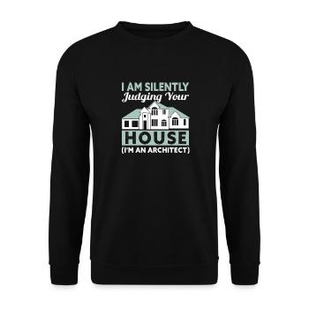 Architect Art Architecture Designer - Unisex Sweatshirt - black - Front - Alina (178cm) & Michal (187cm)