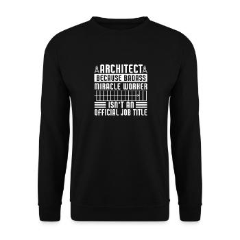 Architect Art Architecture Designer - Unisex Sweatshirt - black - Front - Alina (178cm) & Michal (187cm)