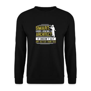 Architect Art Architecture Designer - Unisex Sweatshirt - black - Front - Alina (178cm) & Michal (187cm)