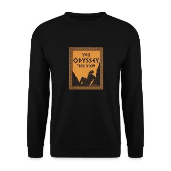 Antike Griechische Mythologie und Griechischer - Unisex Pullover - Schwarz - Vorne - Alina (178cm) & Michal (187cm)