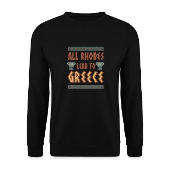 Antike Griechische Mythologie und Griechisches - Unisex Pullover - Schwarz - Vorne - Alina (178cm) & Michal (187cm)