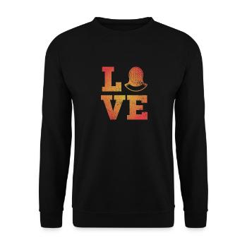 Cool Fechter Liebe Herz Fechten Liebhaber Sport Humor - Unisex Pullover - Schwarz - Vorne - Alina (178cm) & Michal (187cm)