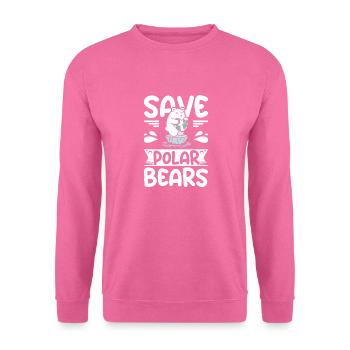 Save polar bears - Unisex Pullover - Pink - Vorne