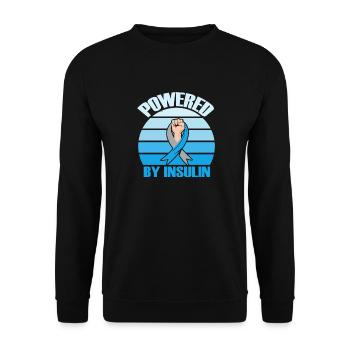 Propulsé par Insulin Diabetes Squad Disease Support - Sweat-shirt Unisexe - noir - Devant - Alina (178cm) & Michal (187cm)