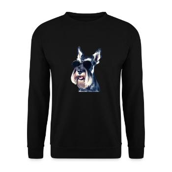 Miniature Schnauzer - Unisex Sweatshirt - black - Front - Alina (178cm) & Michal (187cm)