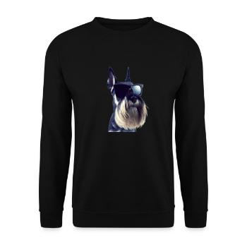 Miniature Schnauzer - Unisex Sweatshirt - black - Front - Alina (178cm) & Michal (187cm)