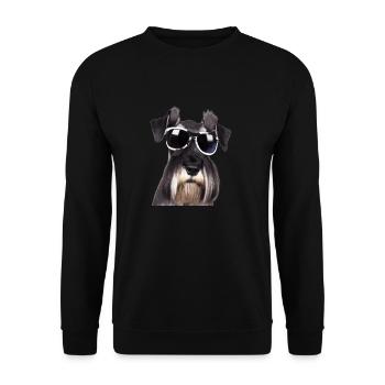 Miniature Schnauzer - Unisex Sweatshirt - black - Front - Alina (178cm) & Michal (187cm)