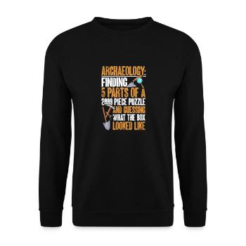 Archaeology Gift Archaeologist - Unisex Sweatshirt - black - Front - Alina (178cm) & Michal (187cm)