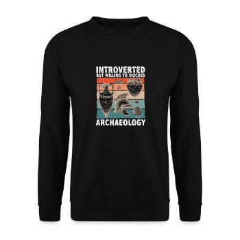 Archaeology Gift Archaeologist - Unisex Sweatshirt - black - Front - Alina (178cm) & Michal (187cm)