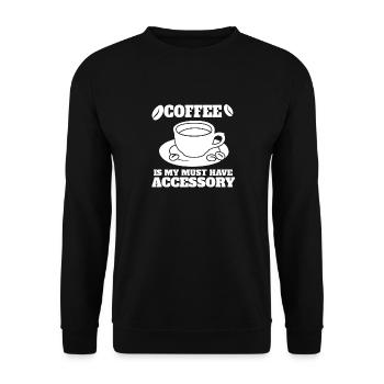 Coffee Gift Coffee Cup Caffeine Coffee Bean - Unisex Sweatshirt - black - Front - Alina (178cm) & Michal (187cm)