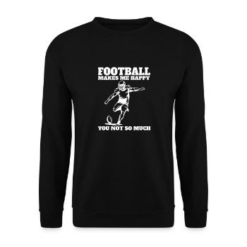 Entraîneur de football américain Fan de football américain - Sweat-shirt Unisexe - noir - Devant - Alina (178cm) & Michal (187cm)