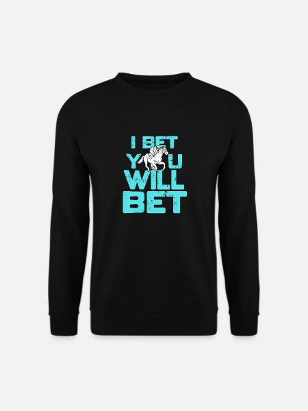 Jeg vedder på, at du vil satse sjovt hestevæddeløb retro - Unisex sweater - sort