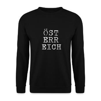 Österreich - Unisex Pullover - Schwarz - Vorne - Alina (178cm) & Michal (187cm)
