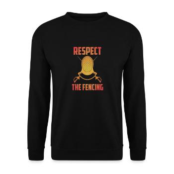 Funny Respect The Fencing Fencer Player Combat - Unisex Sweatshirt - black - Front - Alina (178cm) & Michal (187cm)